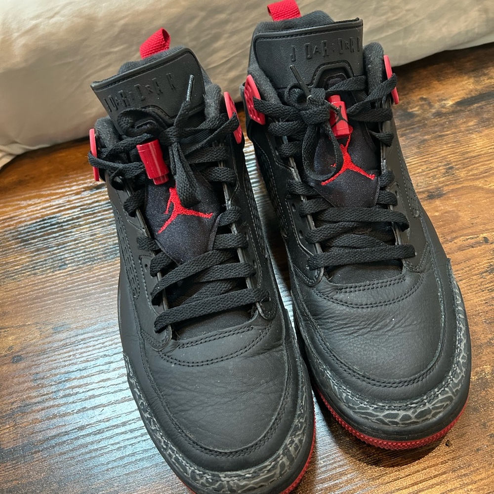 Jordan Black and Red Sneakers